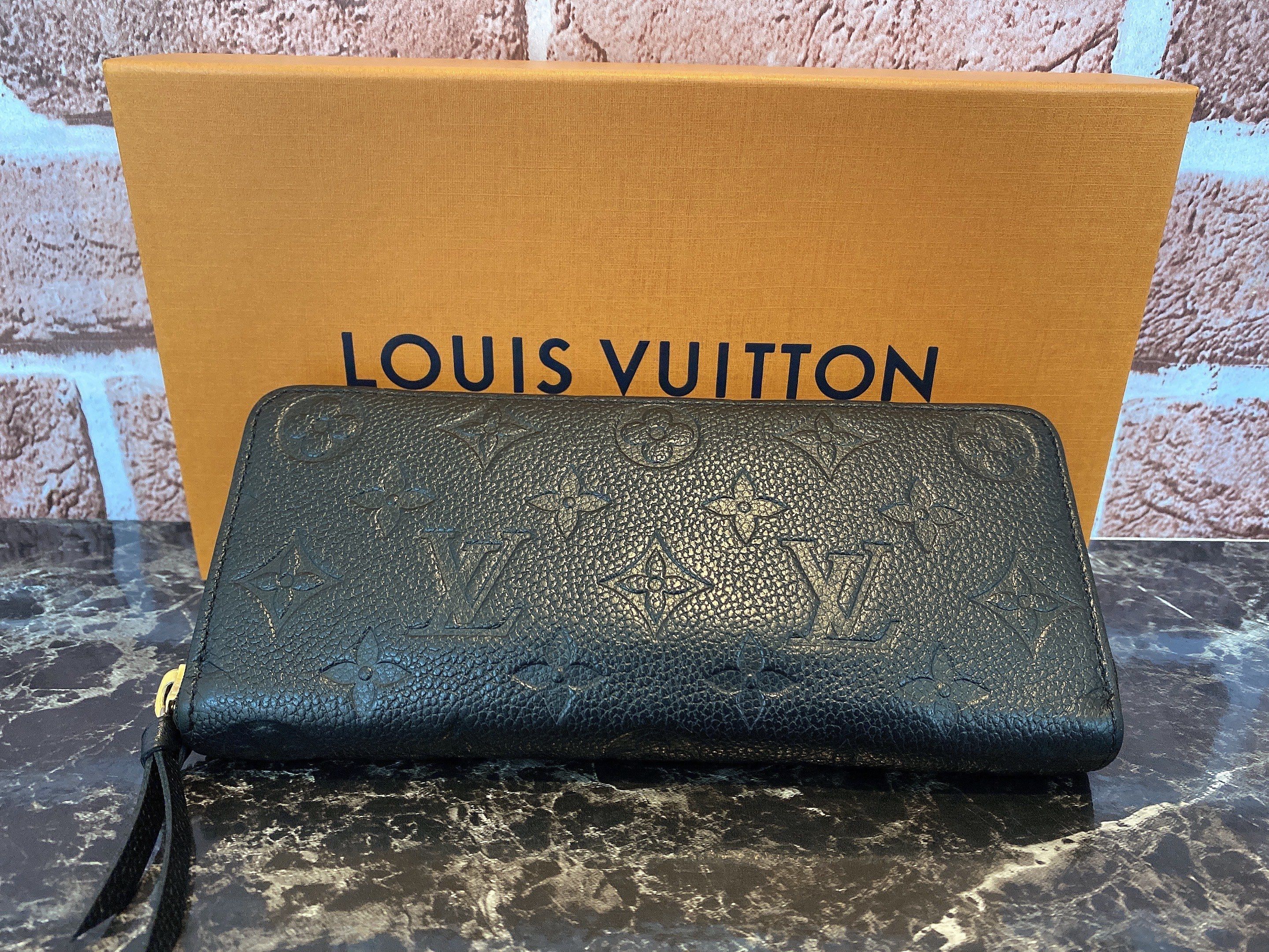 Louis Vuitton Monogram Empreinte Clemence Wallet "Noir"