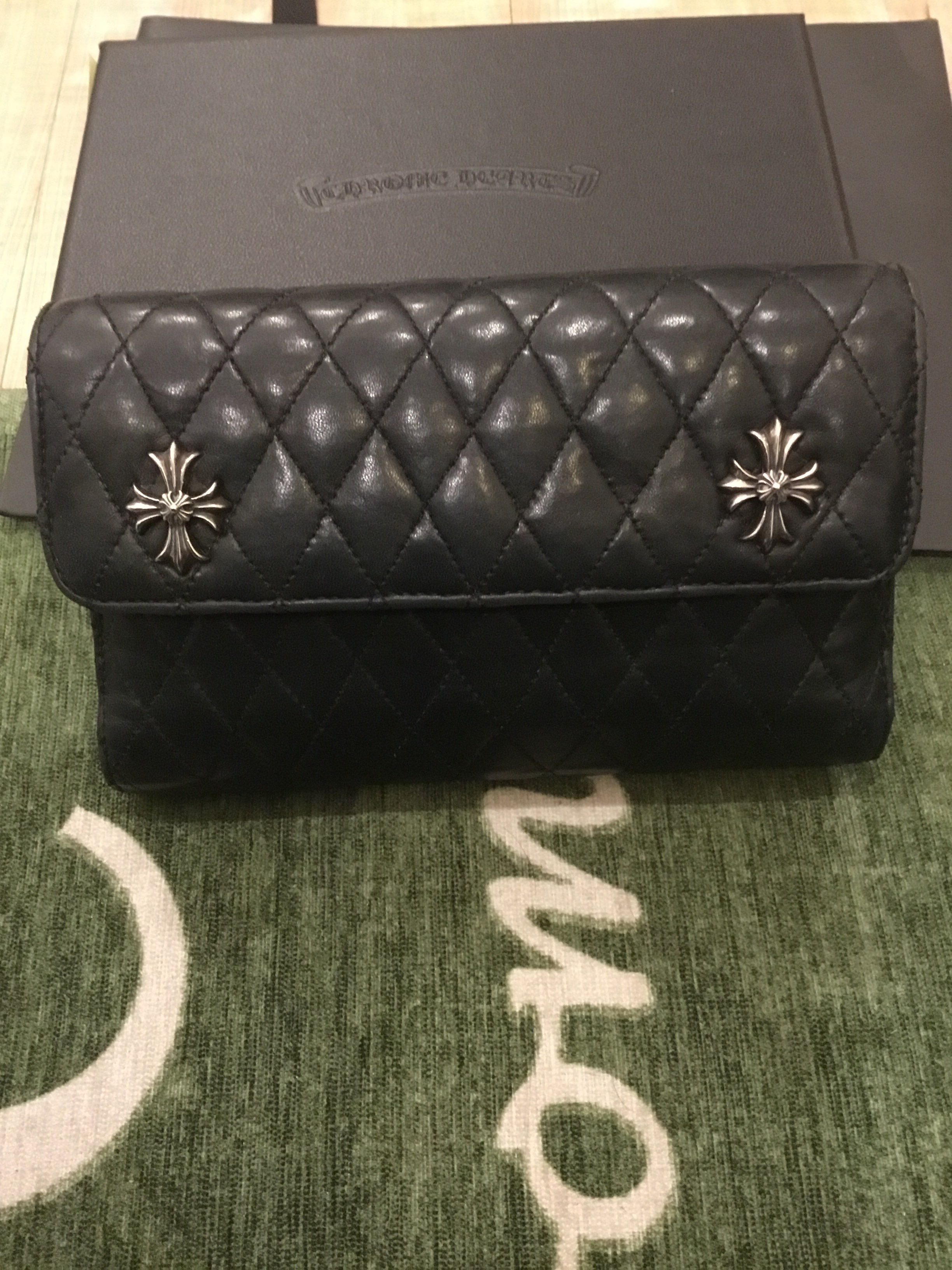 クロムハーツ クロスウェーブ キルティン  ブラック