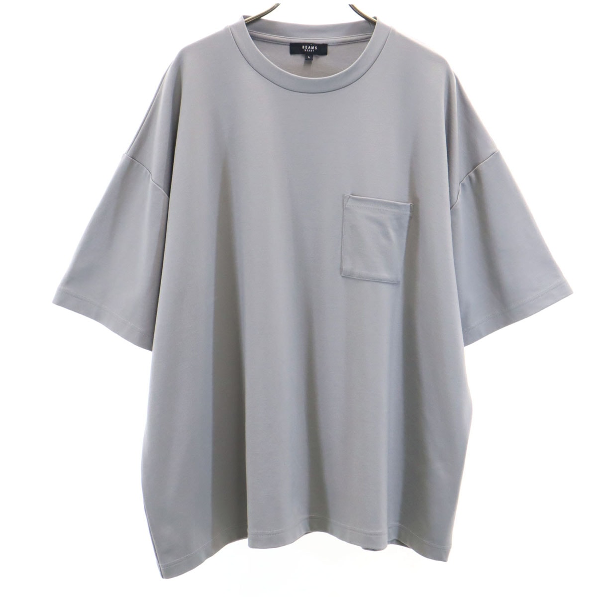 BEAMS HEART ビームスハート 半袖 無地 Tシャツ L グレー ポケT