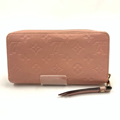 LOUIS VUITTON ルイヴィトン モノグラム アンプラント ジッピーウォレット ラウンドファスナー長財布 M64090 ピンク