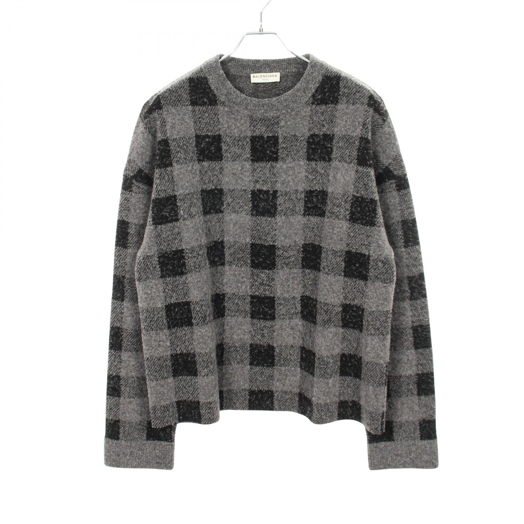 バレンシアガ BALENCIAGA ニット 衣料品 トップス ウール ナイロン メンズ レディース ブラック系 / グレー系 439301 【中古】