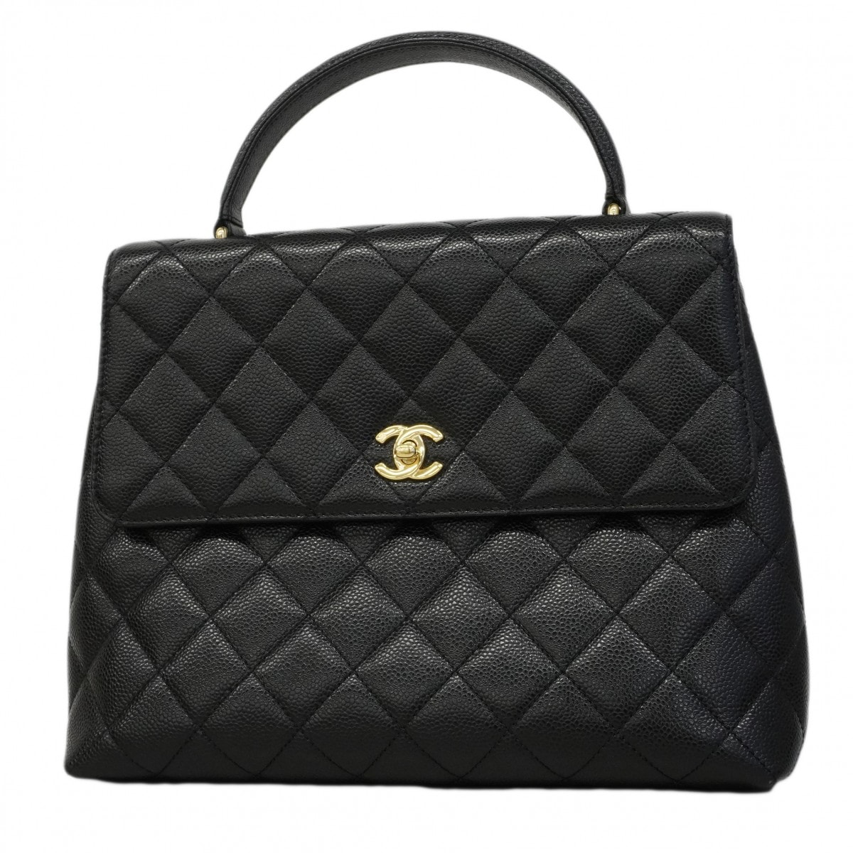 ★最終価格★SALE【6ed3308】シャネル ハンドバッグ マトラッセ キャビアスキン ブラック ゴールド金具【中古】レディース