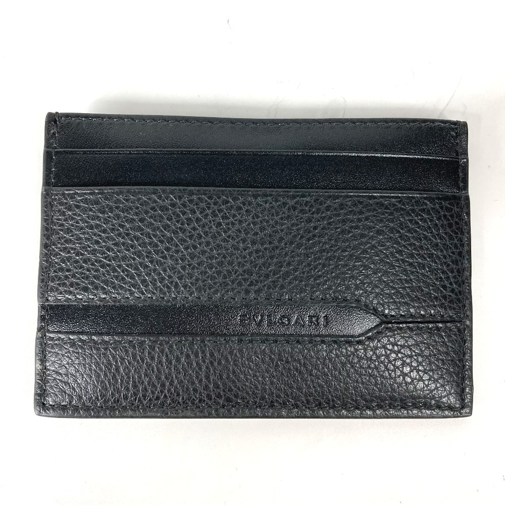 ブルガリ BVLGARI ロゴ オクト OCTO 36969 名刺入れ パスケース カードケース レザー ブラック 未使用