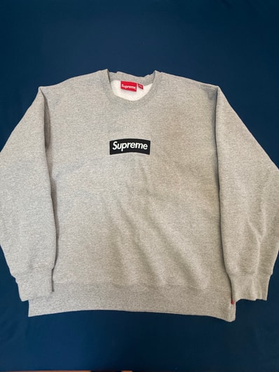 Supreme Box Logo Crewneck "Heather Grey" (22FW)