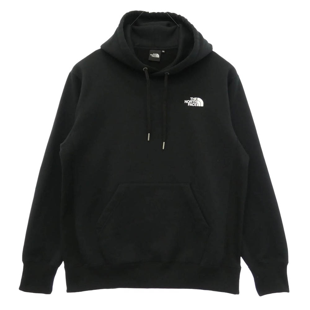 THE NORTH FACE ノースフェイス NT62230 BACK SQUARE LOGO FOODIE バックスクエア ロゴ フーディ プルオーバー パーカー ブラック系 XL【中古】