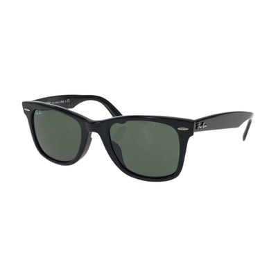 美品 Ray-Ban レイバン ORIGINAL WAYFARER ブラック グリーン シルバー金具 プラスチック メタル/ サングラス 男女兼用 ウェリントン 603456 【中古】