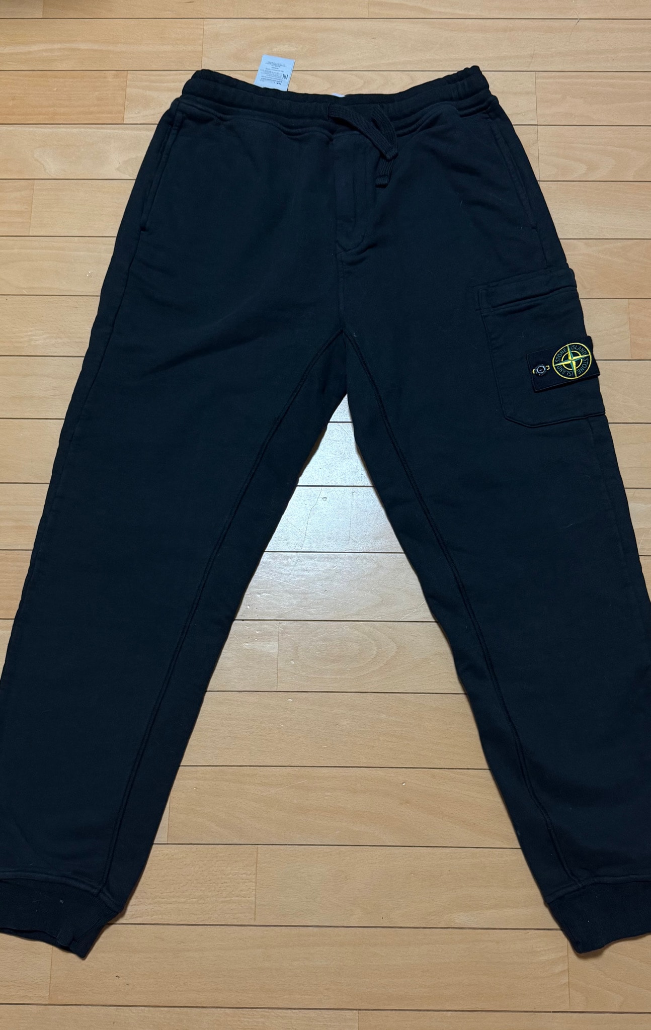 Stone Island 62620 Cotton Fleece Garment Dyed Cargo Joggers - 23FW "Black"