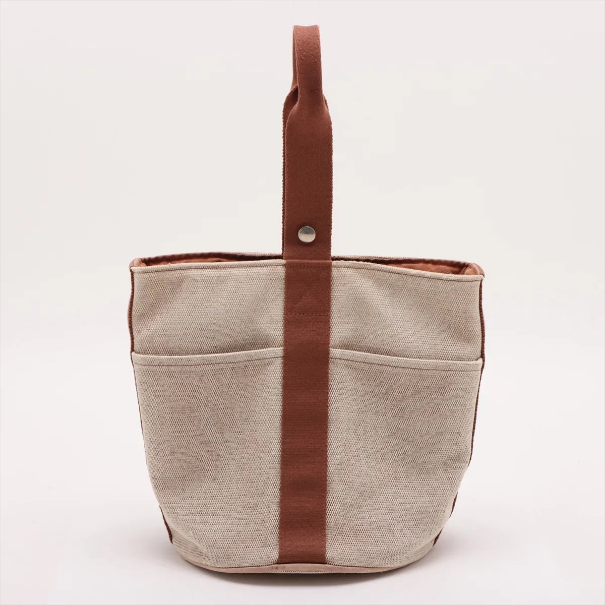 ■美品 エルメス サクソー MMハンドバッグ レザー×キャンバス