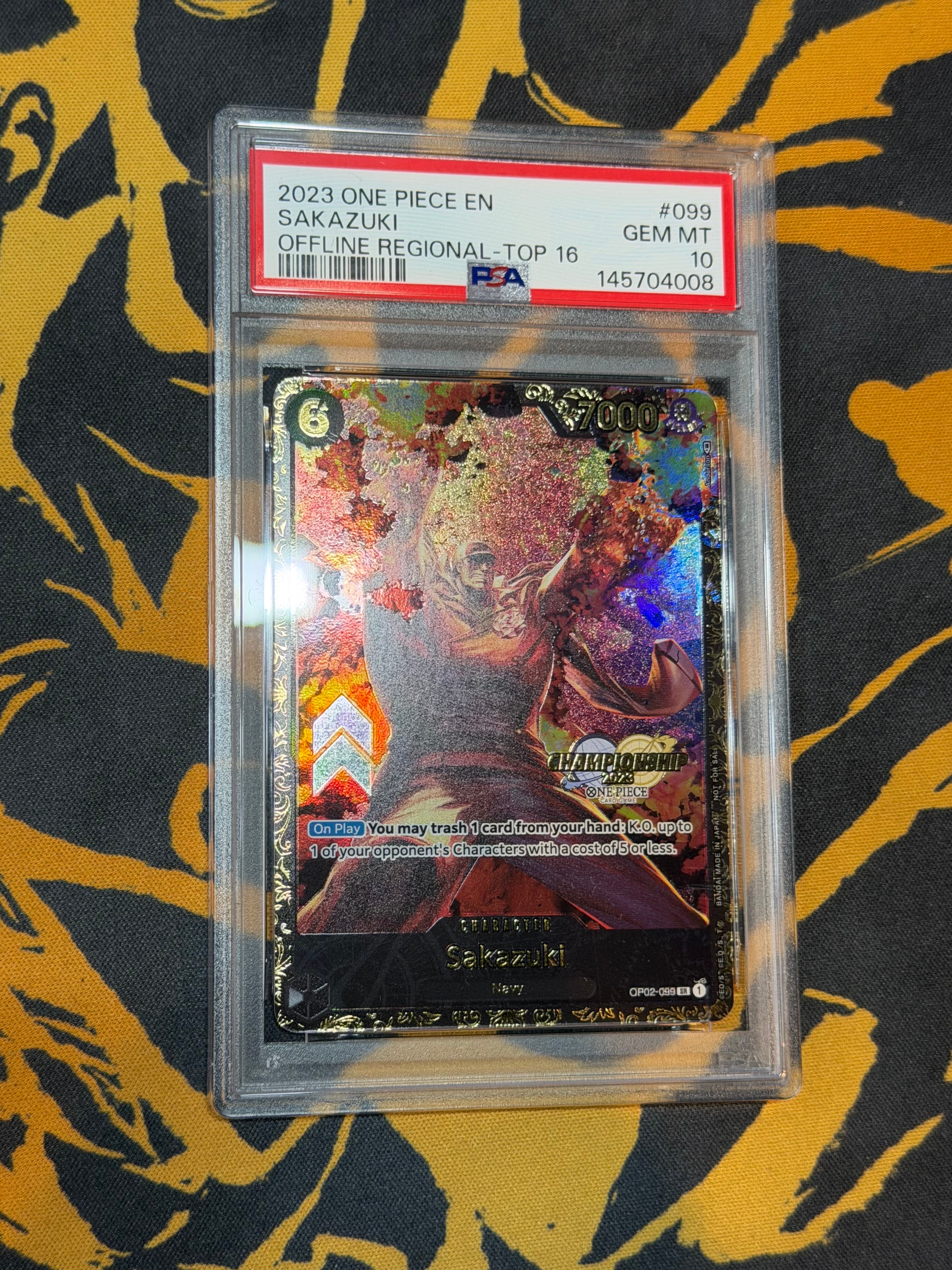 サカズキ SR-P [OP02-099]【英語版】(プロモーションカード「チャンピオンシップ 2023 記念品」)