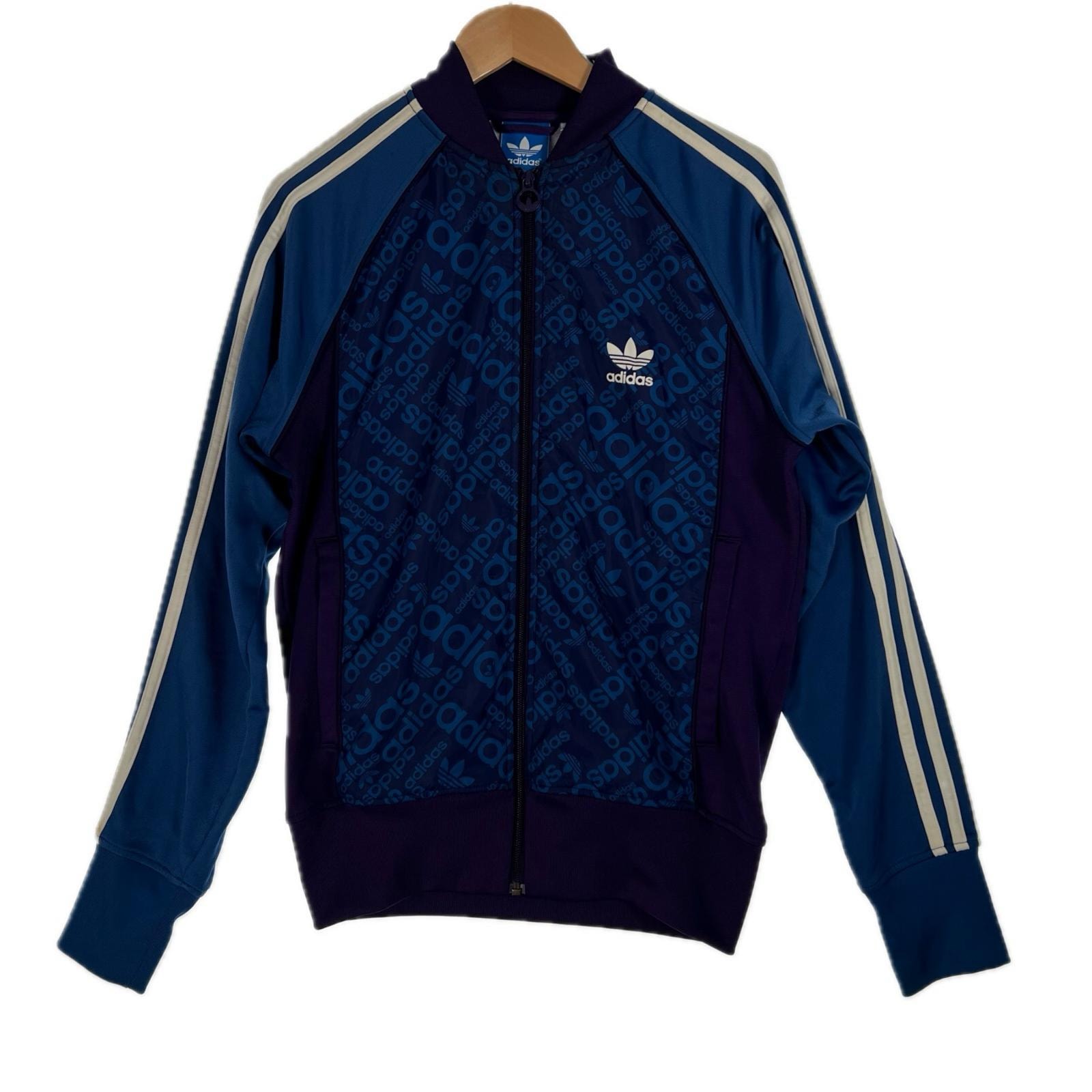 adidas アディダス ブランドロゴ 秋冬 AW ブルゾン ナイロン/ポリエステル ブルー レディース L【古着】【中古】
