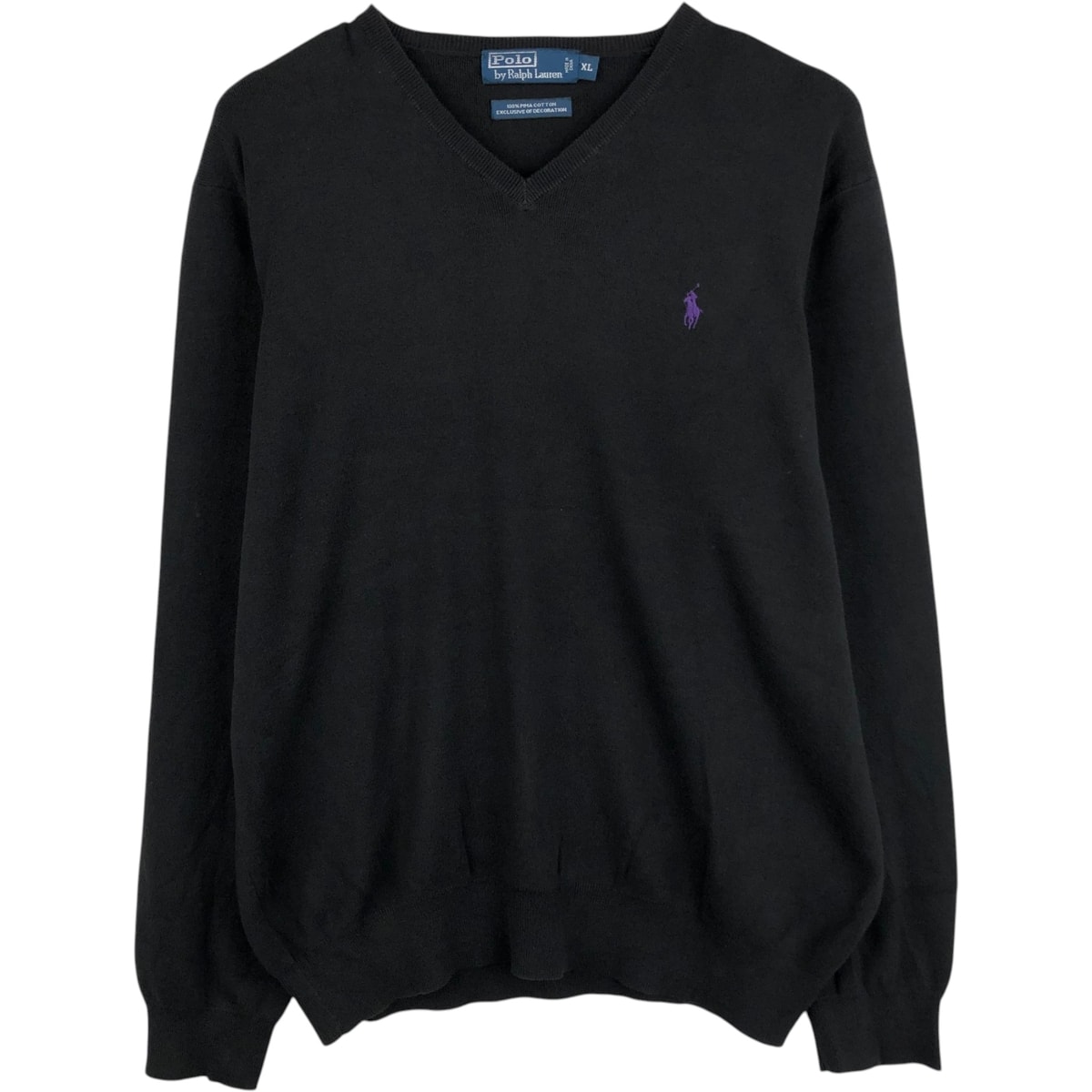 古着 ラルフローレン Ralph Lauren POLO by Ralph Lauren Vネック コットンニットセーター メンズXL相当 Vネック/eaa672421