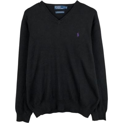 古着 ラルフローレン Ralph Lauren POLO by Ralph Lauren Vネック コットンニットセーター メンズXL相当 Vネック/eaa672421