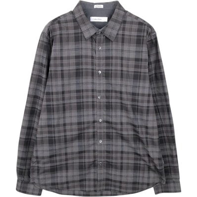 古着 カルバンクライン Calvin klein チェック柄 長袖 コットンチェックシャツ メンズL相当/eaa662548