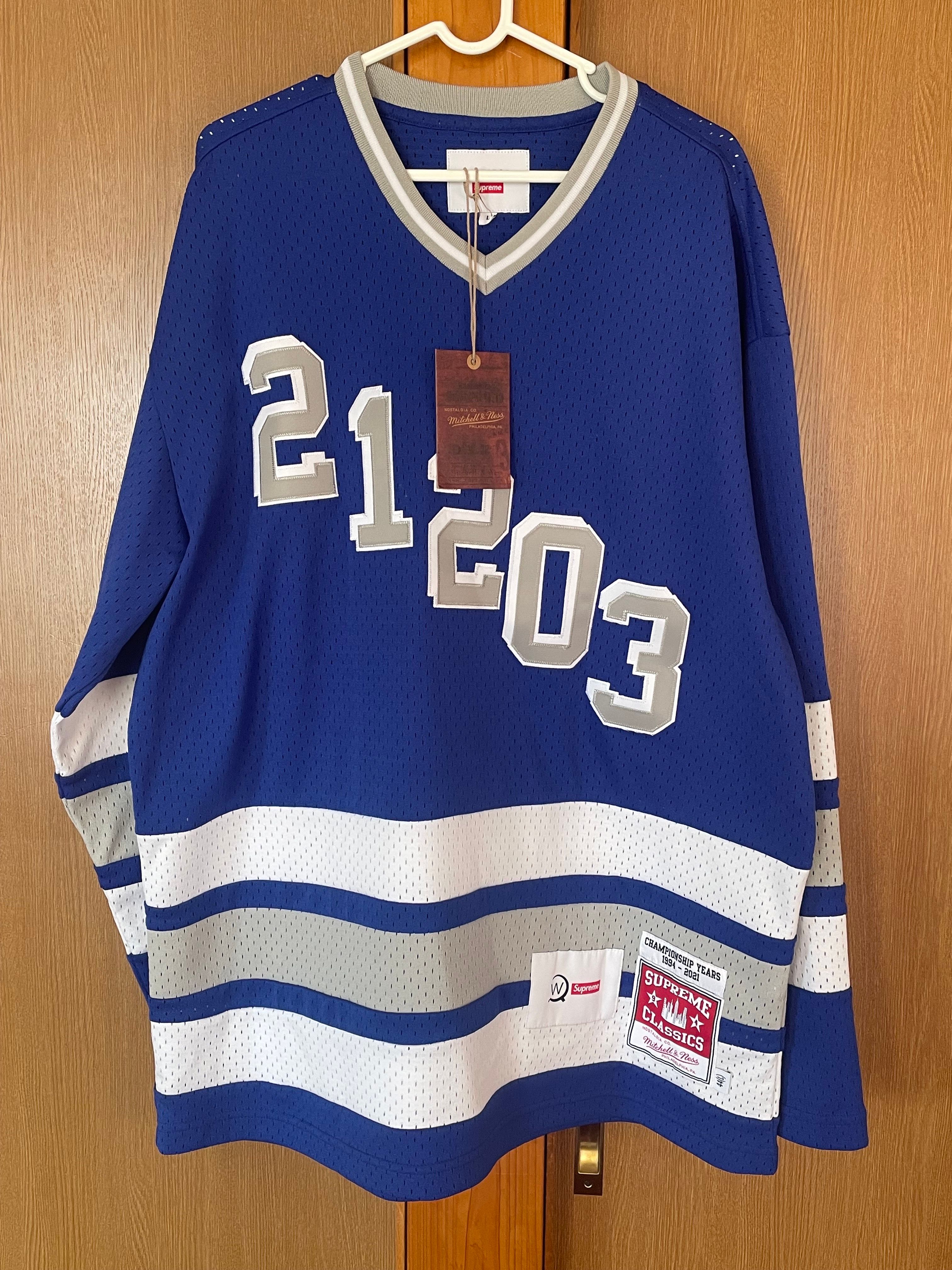 Supreme / WTAPS Mitchell & Ness Hockey Jersey "Blue"