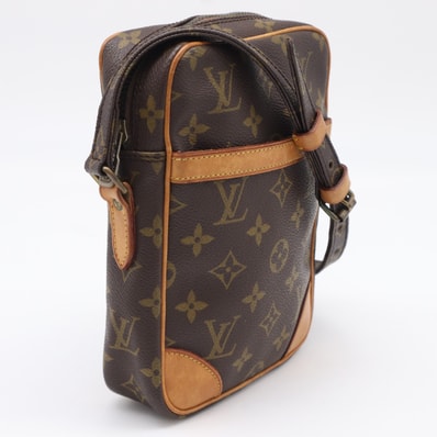 LOUIS VUITTON ルイ・ヴィトン モノグラム ダヌーブ M45266 ショルダーバッグ ブラウン ベージュ コーティングキャンバス レザー メンズ