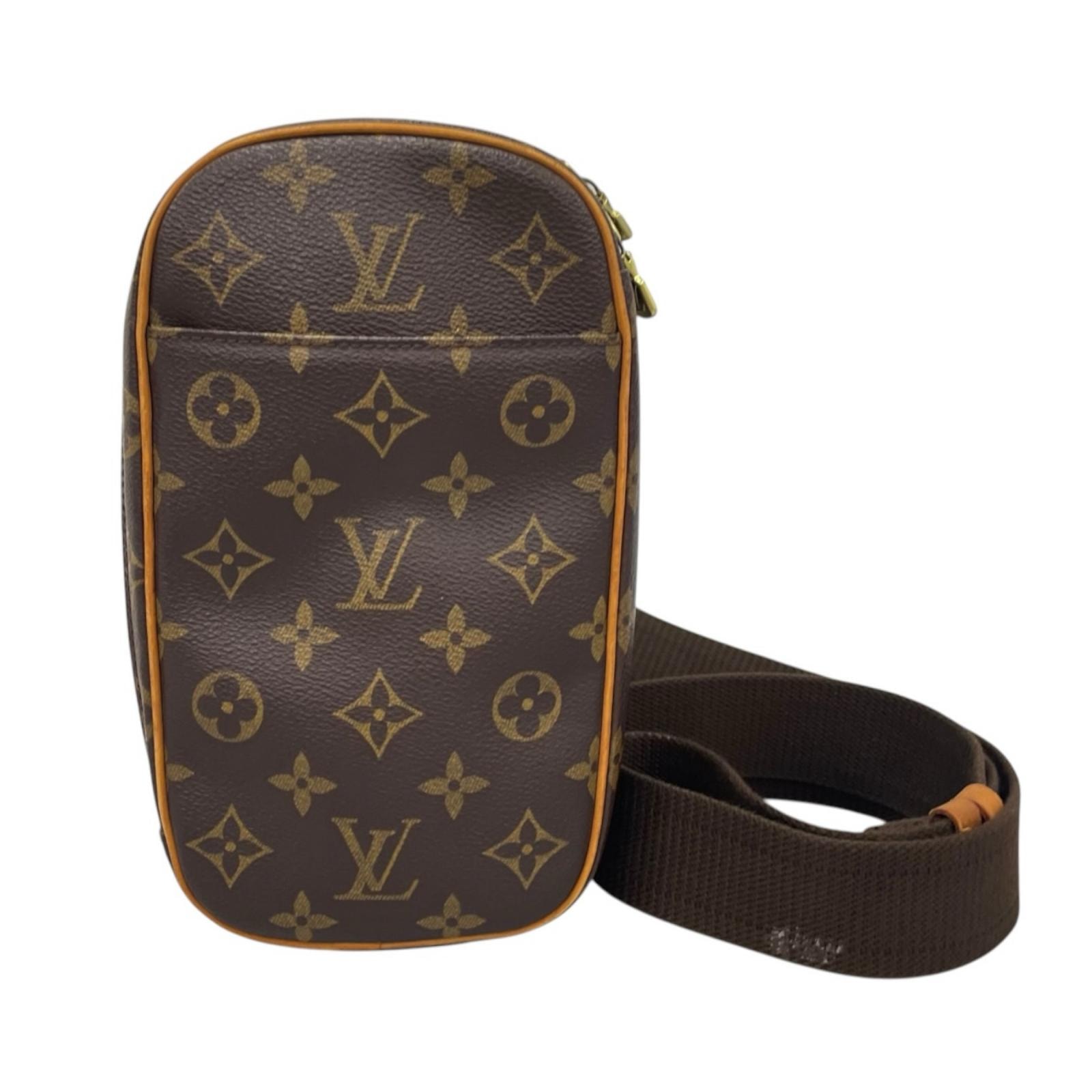 ルイヴィトン ポシェットガンジュ モノグラム ボディバッグ モノグラムキャンバス M51870 ブラウン メンズ LOUIS VUITTON  中古