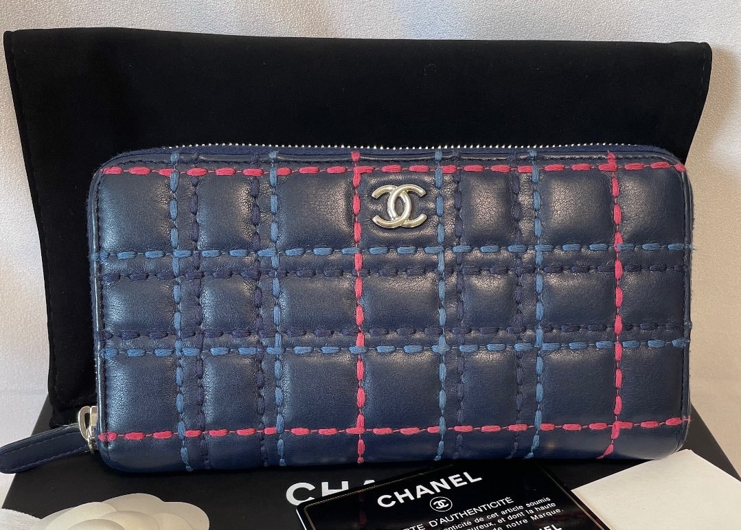 CHANEL 希少!カラフルステッチ 超美品 財布