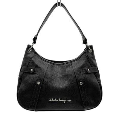 Salvatore Ferragamo サルヴァトーレフェラガモ ガンチーニ ハンドバッグ
ワンショルダー レザー ブラック レディース
【中古】