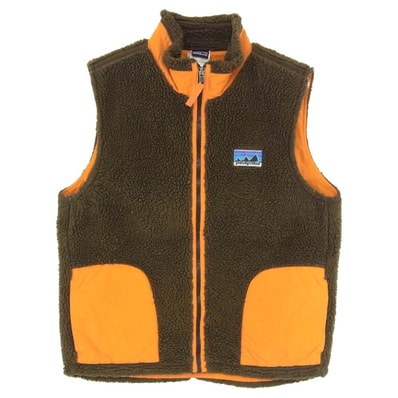 patagonia パタゴニア ジャケット 12AW 65617 RETRO-X VEST キッズ 子供用 レトロエックス ベスト フリース ジャケット ブラウン系 XL【中古】
