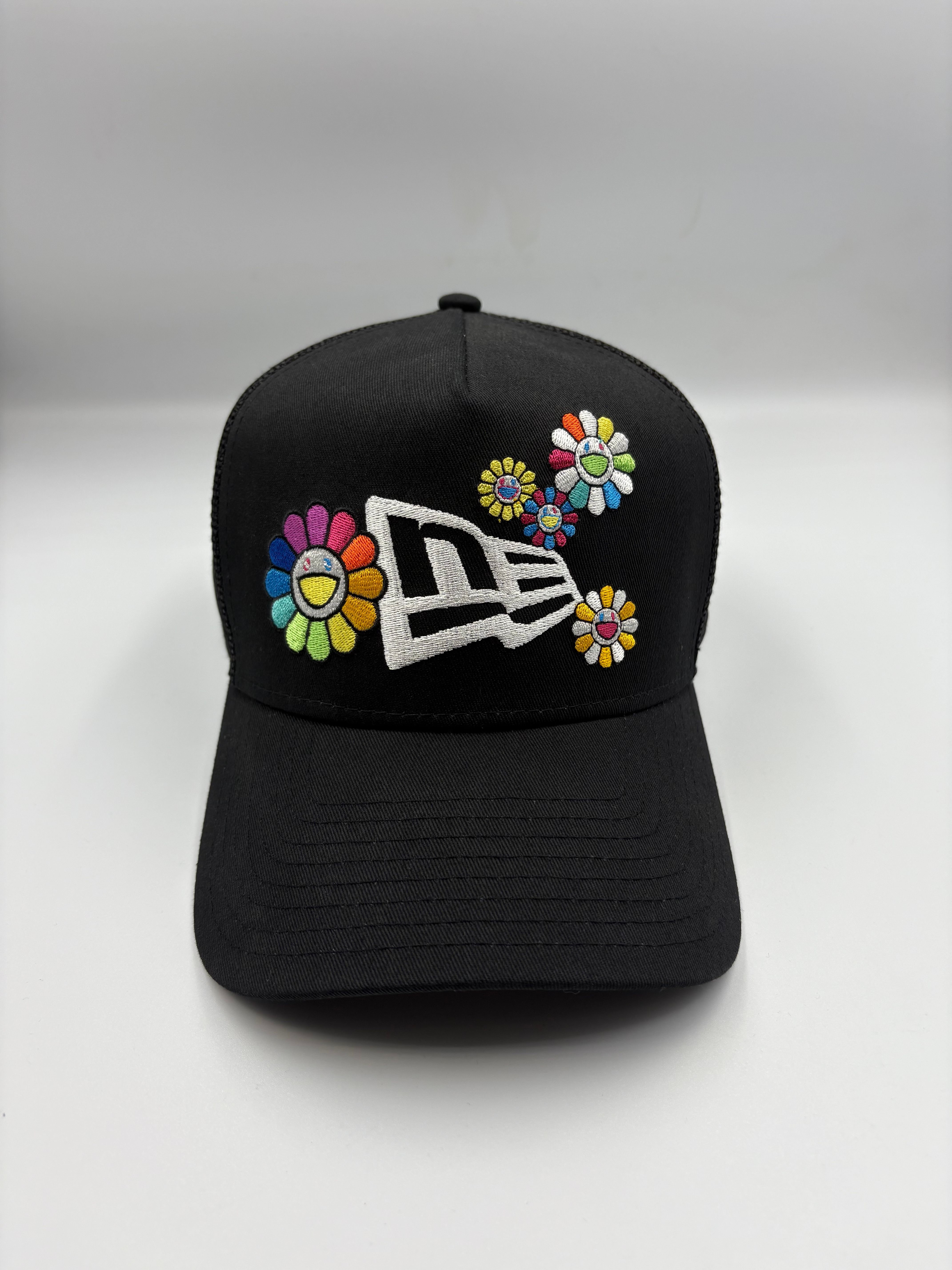 NEW ERA TAKASHI MURAKAMI 9FORTY A-Frame Trucker FLOWER FLAG BLACK "Black"