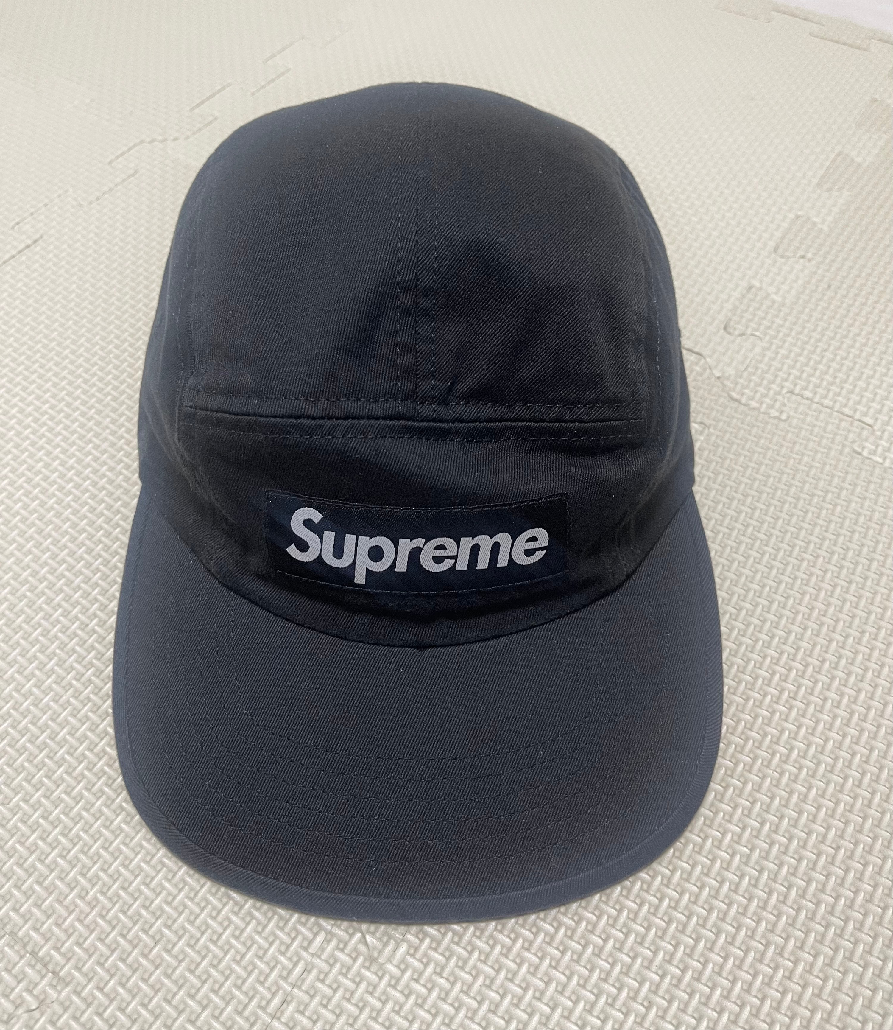 Supreme Washed Chino Twill Camp Cap (25FW) "Black"