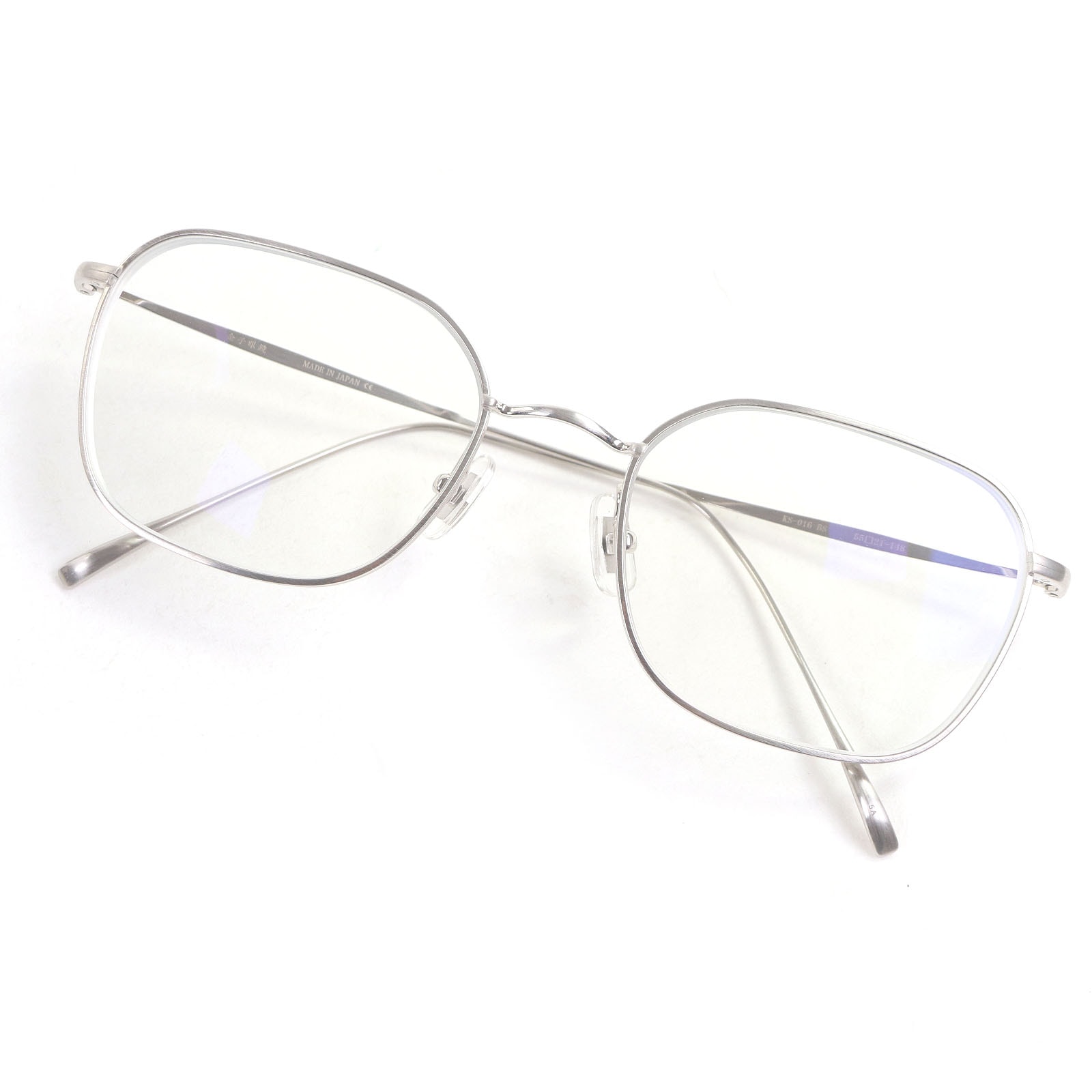 極美品 カネコガンキョウ メガネ シルバー 55□21-148 KS-016