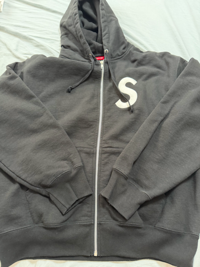 Supreme S Logo Zip Up Hooded Sweatshirt (25FW) "Black"