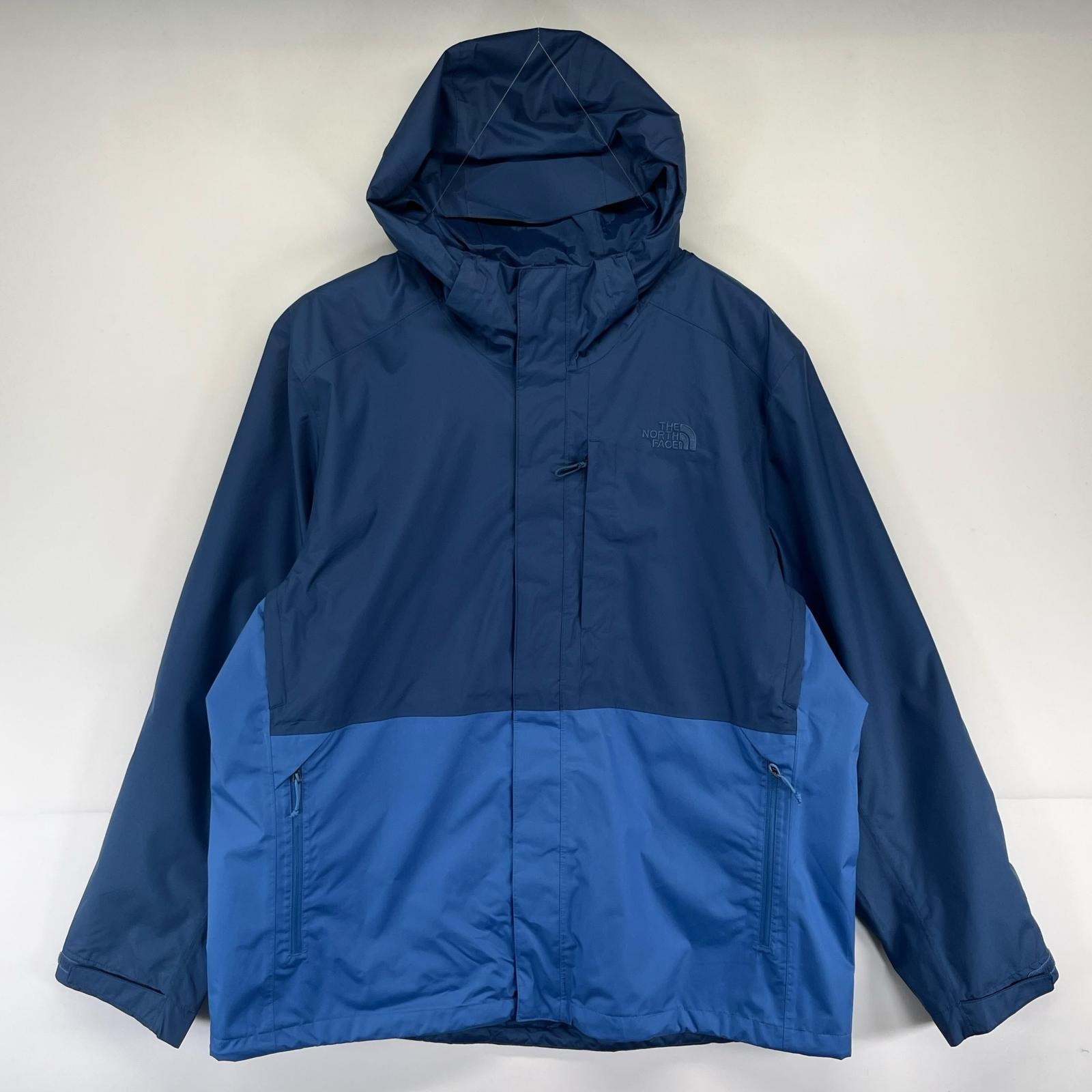 古着 ザ・ノースフェイス THE NORTH FACE ジャケット マウンテンパーカー アウトドア 大きいサイズ 2XL  ブルー系 ツートン メンズ