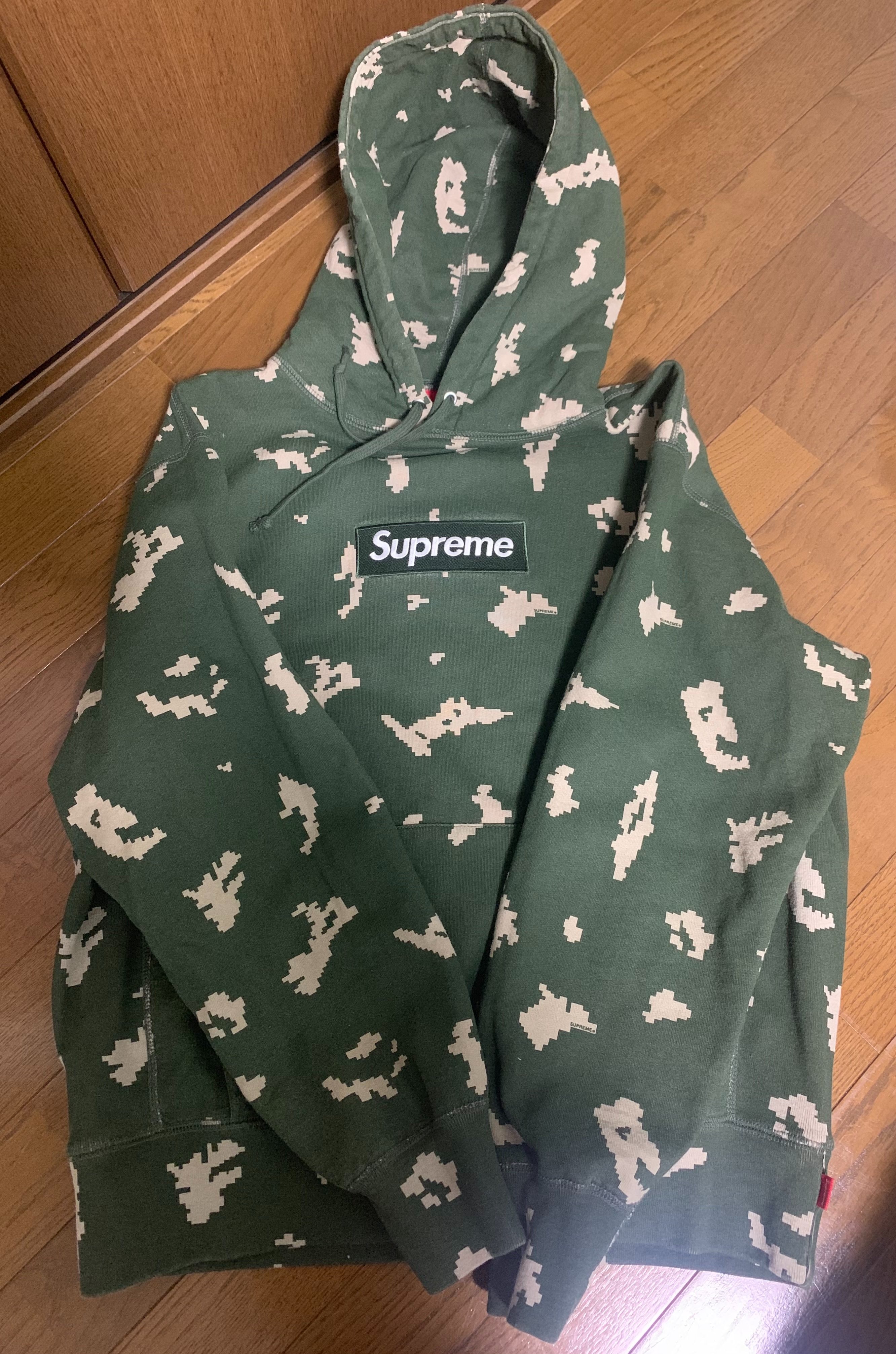 Supreme Box Logo Hooded Sweatshirt "Olive Russian Camo" (21FW)