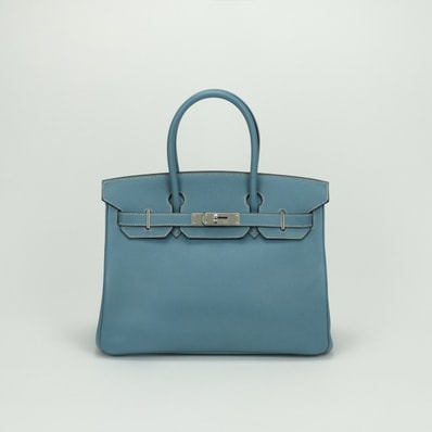 エルメス HERMES バーキン30 バーキン 30 バッグ トートバッグ エプソン ブルージーン bluejean ブルー Blue 青 シルバー金具 ヴォーエプソン