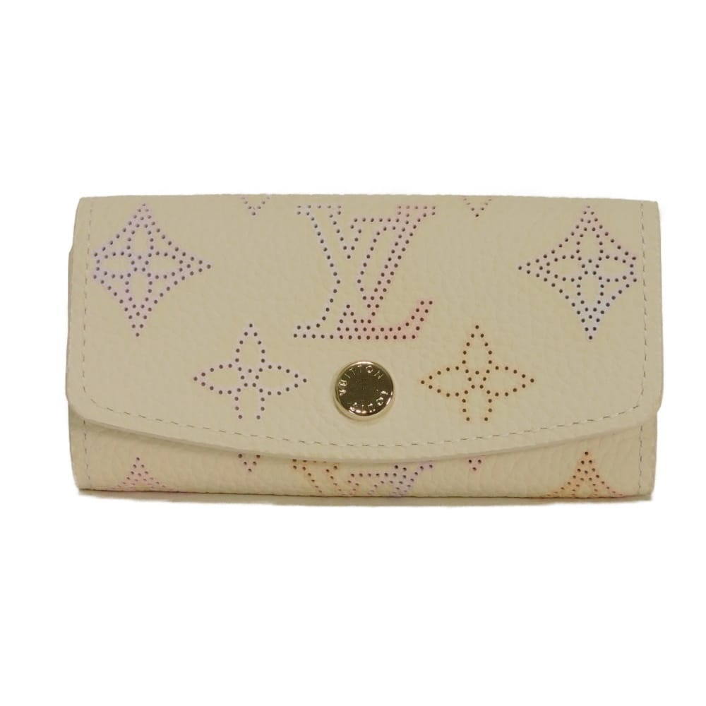 LOUIS VUITTON ルイ・ヴィトン ミュルティクレ 4 日本限定 LVロゴ フラワー パーフォレーション パンチング パステル マルチカラー 4連 RFID ICチップ 未使用 モノグラム マヒナ ドリームベージュ キーケース M25629