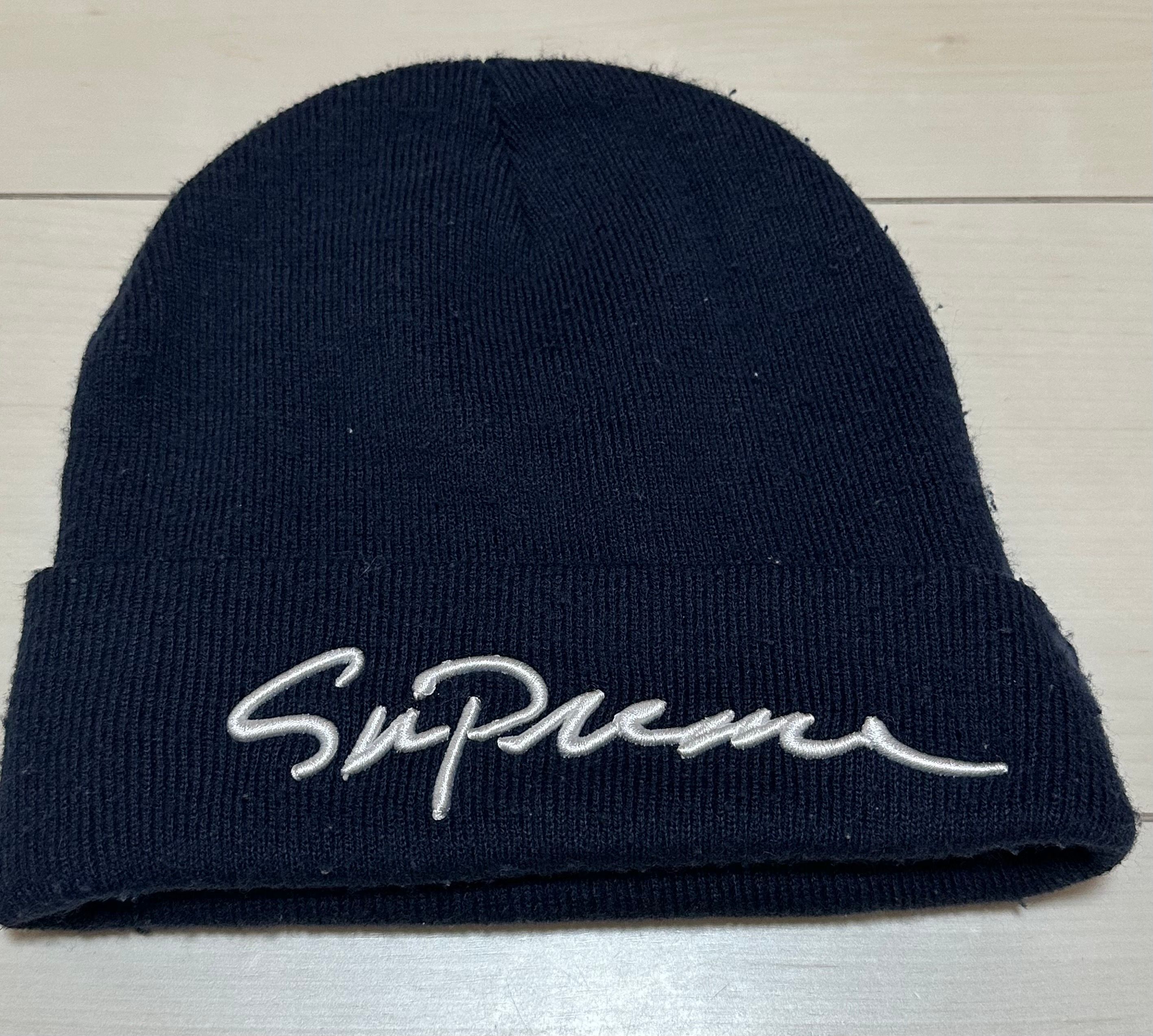 Supreme Classic Script Beanie "Navy"
