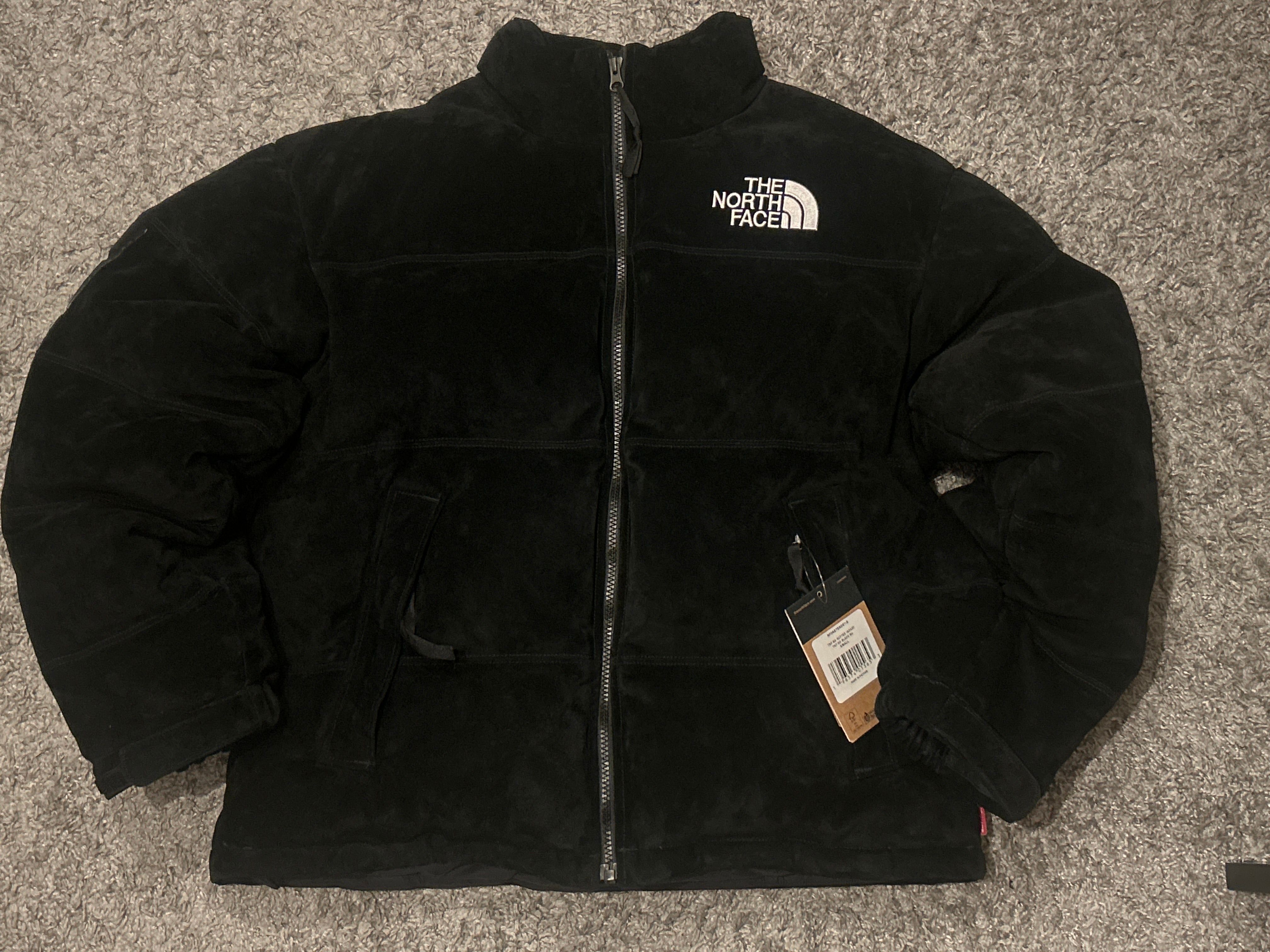 Supreme x The North Face Suede Nuptse Jacket "Black"