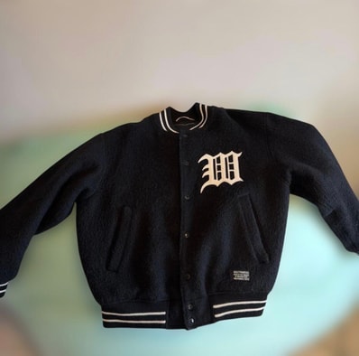 WACKO MARIA Wool Mohair Varsity Jacket "Black"