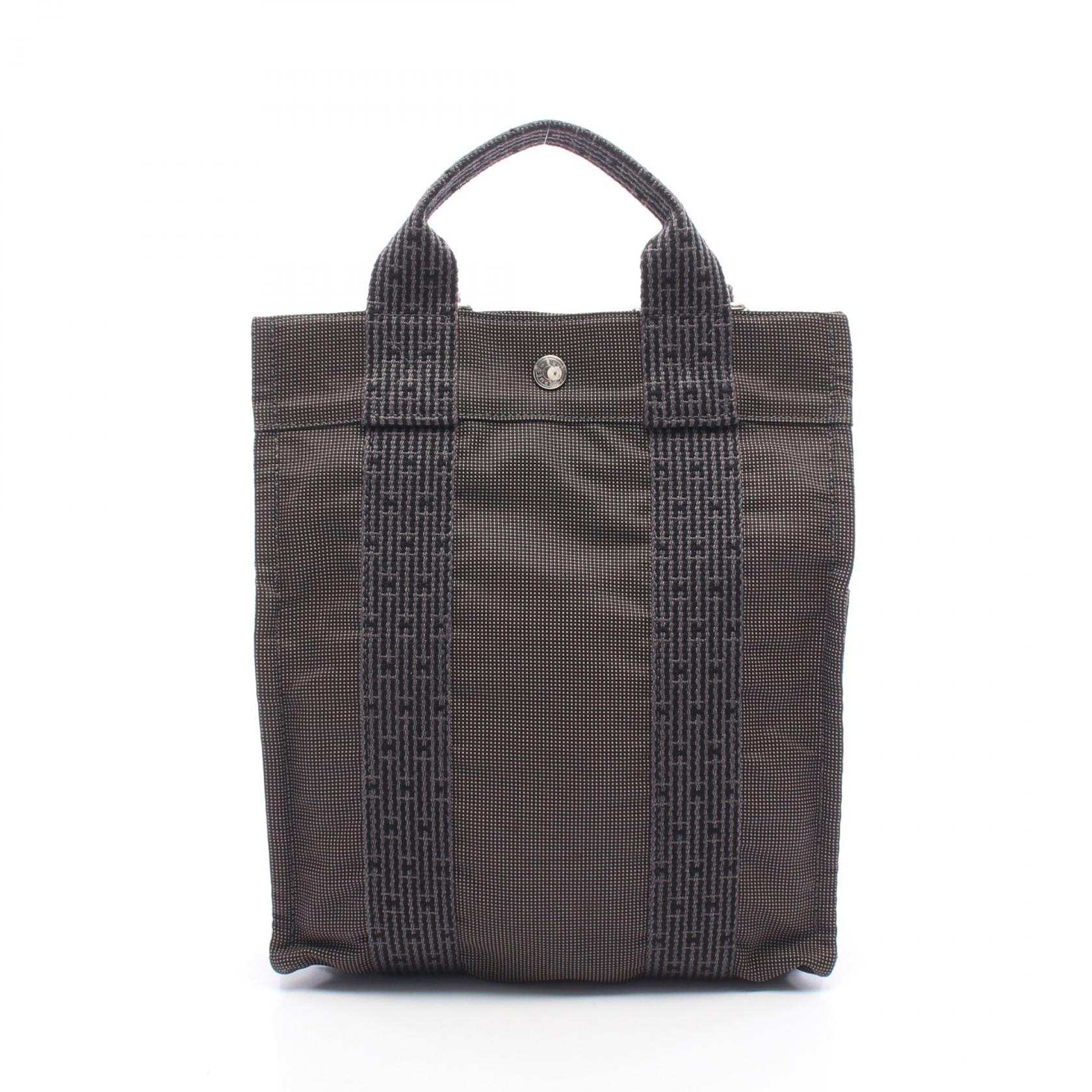 エルメス HERMES エールライン アドPM リュックサック バックパック バッグ ナイロンキャンバス レディース グレー系 【中古】