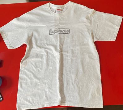 Supreme KAWS Chalk Logo Tee "White"