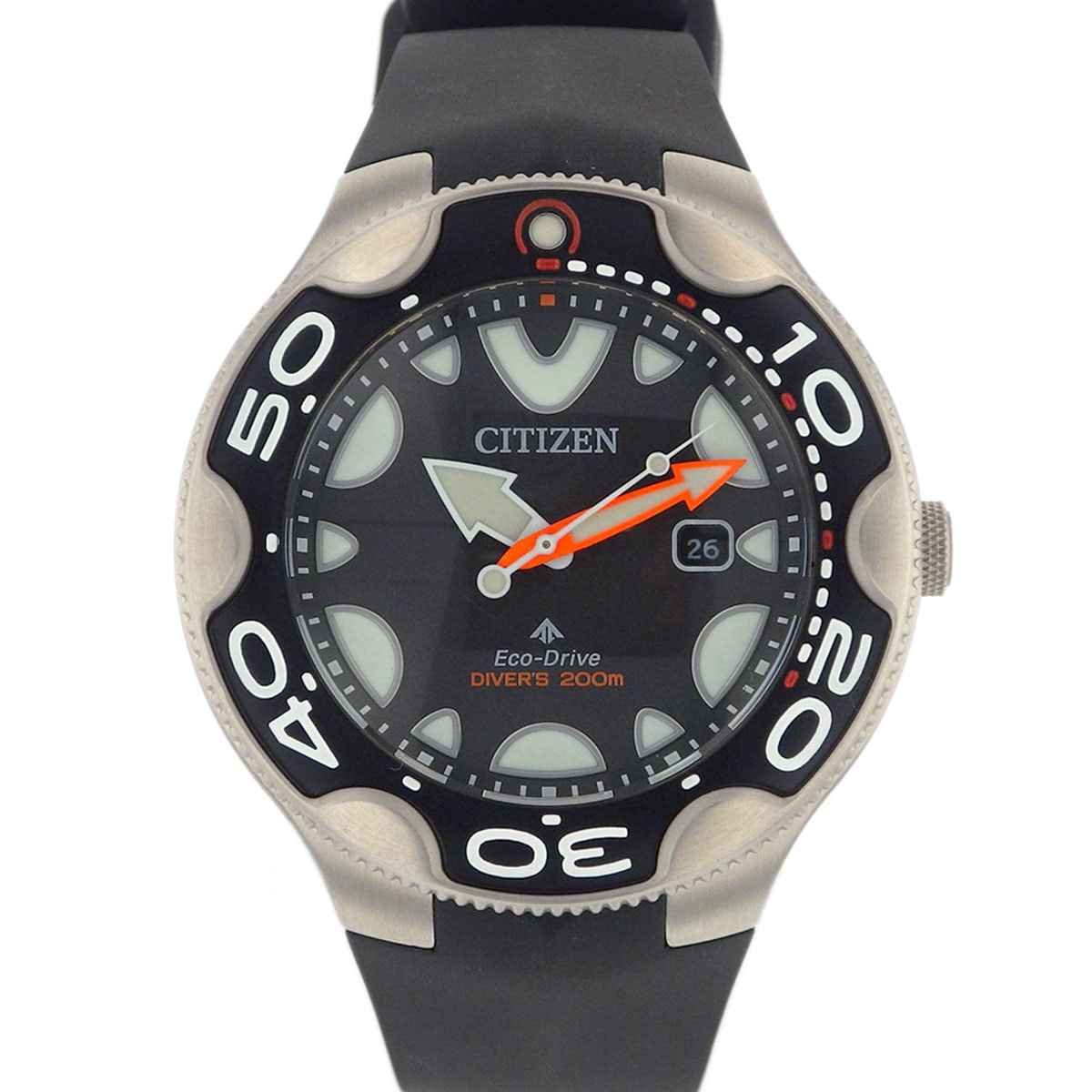 CITIZEN シチズン エコドライブ プロマスター マリン E168-S128706 腕時計 FREE ステンレススチール ブラック  メンズ【中古】