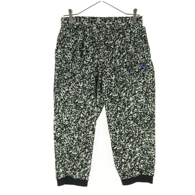 美品 adidas アディダス バイカラー 総柄 七分丈 ジョガーパンツ M ブラック
