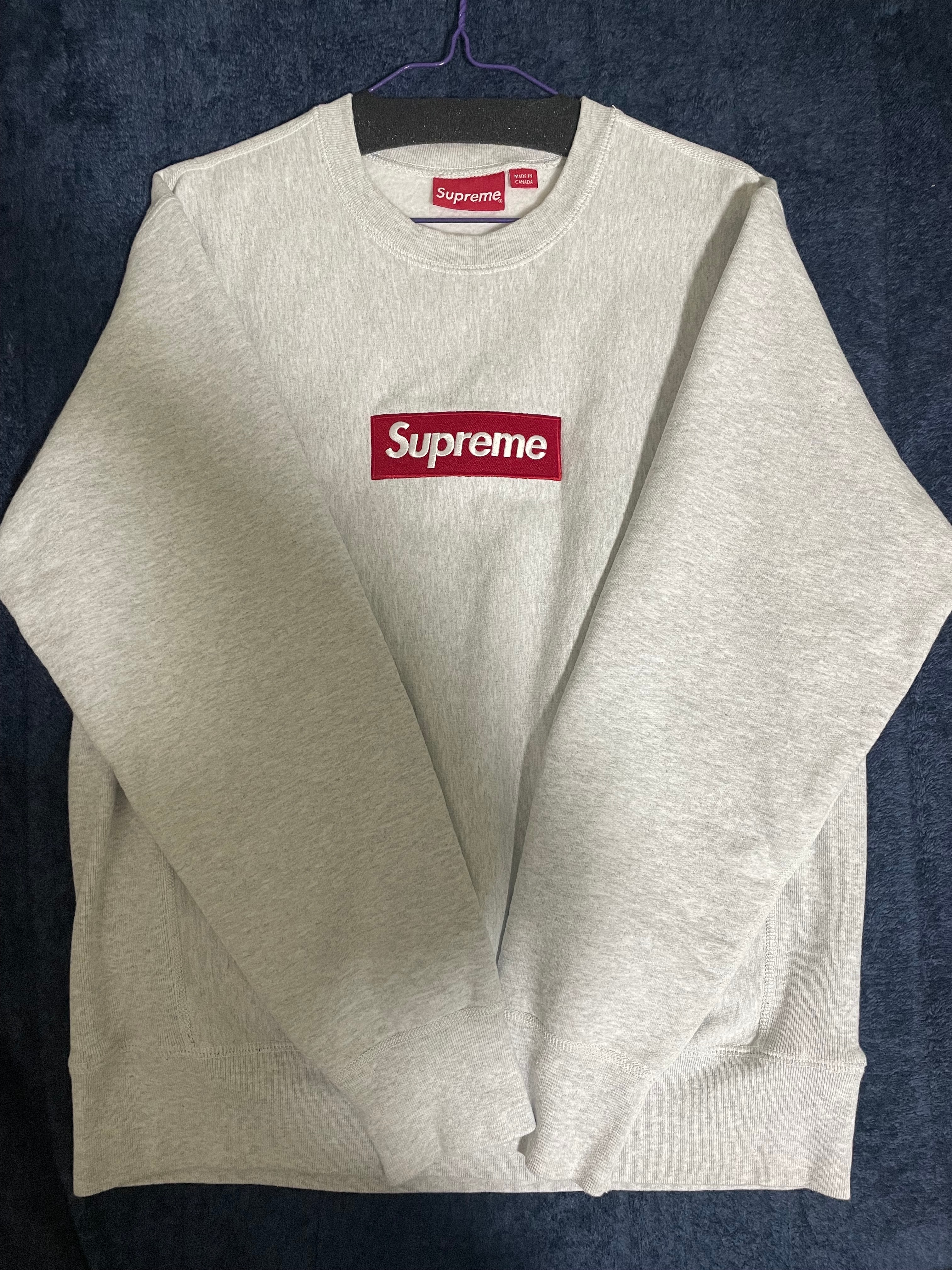 Supreme Box Logo Crewneck Sweatshirt "Ash Grey" (18FW)