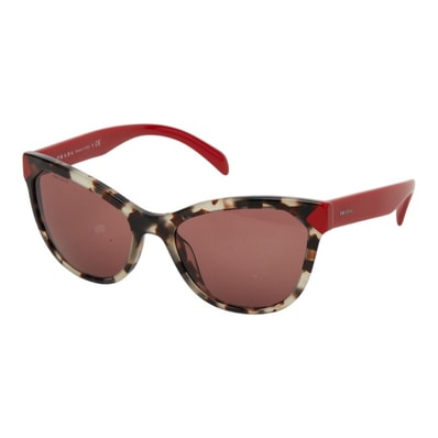 プラダ サングラス SPR21S-F レッド ブラウン プラスチック レディース PRADA 【中古】