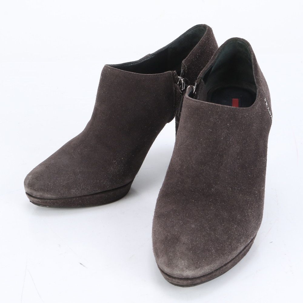 ■美品 プラダ 36 1/2ブーティ レザー