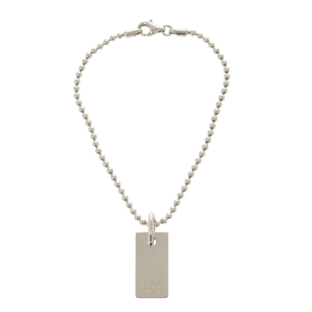 グッチ  ロゴプレート ボールチェーン   シルバー925  シル