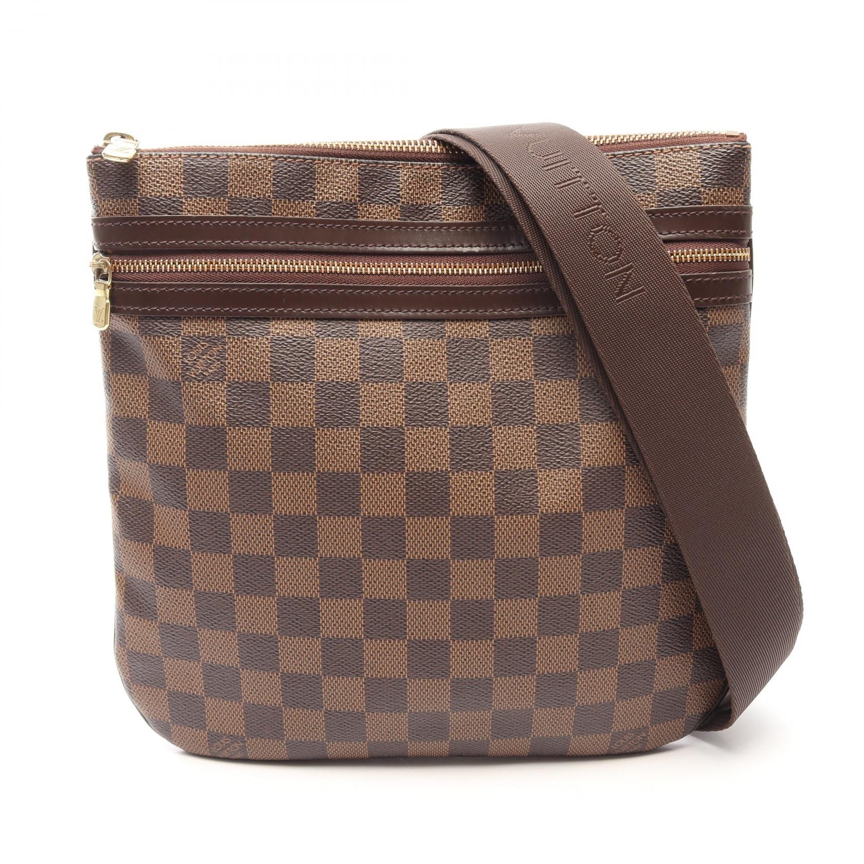ルイ・ヴィトン LOUIS VUITTON ポシェット ボスフォール ショルダーバッグ バッグ PVCコーティングキャンバス レザー ダミエ エベヌ レディース ブラウン系 N51111 【中古】