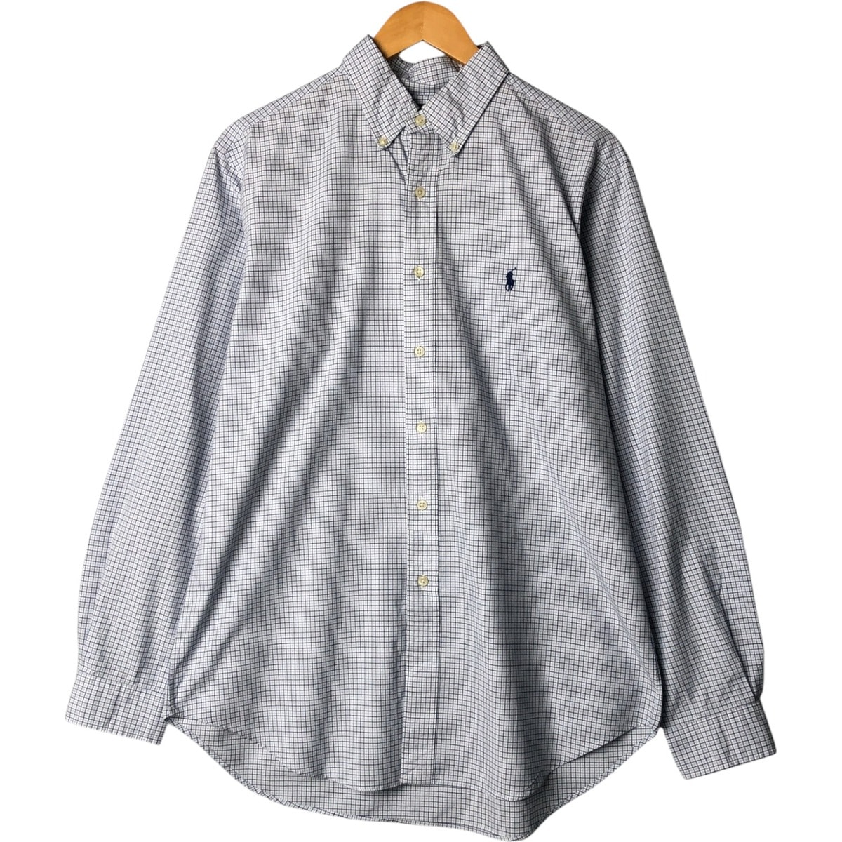 古着 ラルフローレン Ralph Lauren CLASSIC FIT クラシックフィット 長袖 ボタンダウンチェックシャツ メンズL相当/eaa577788