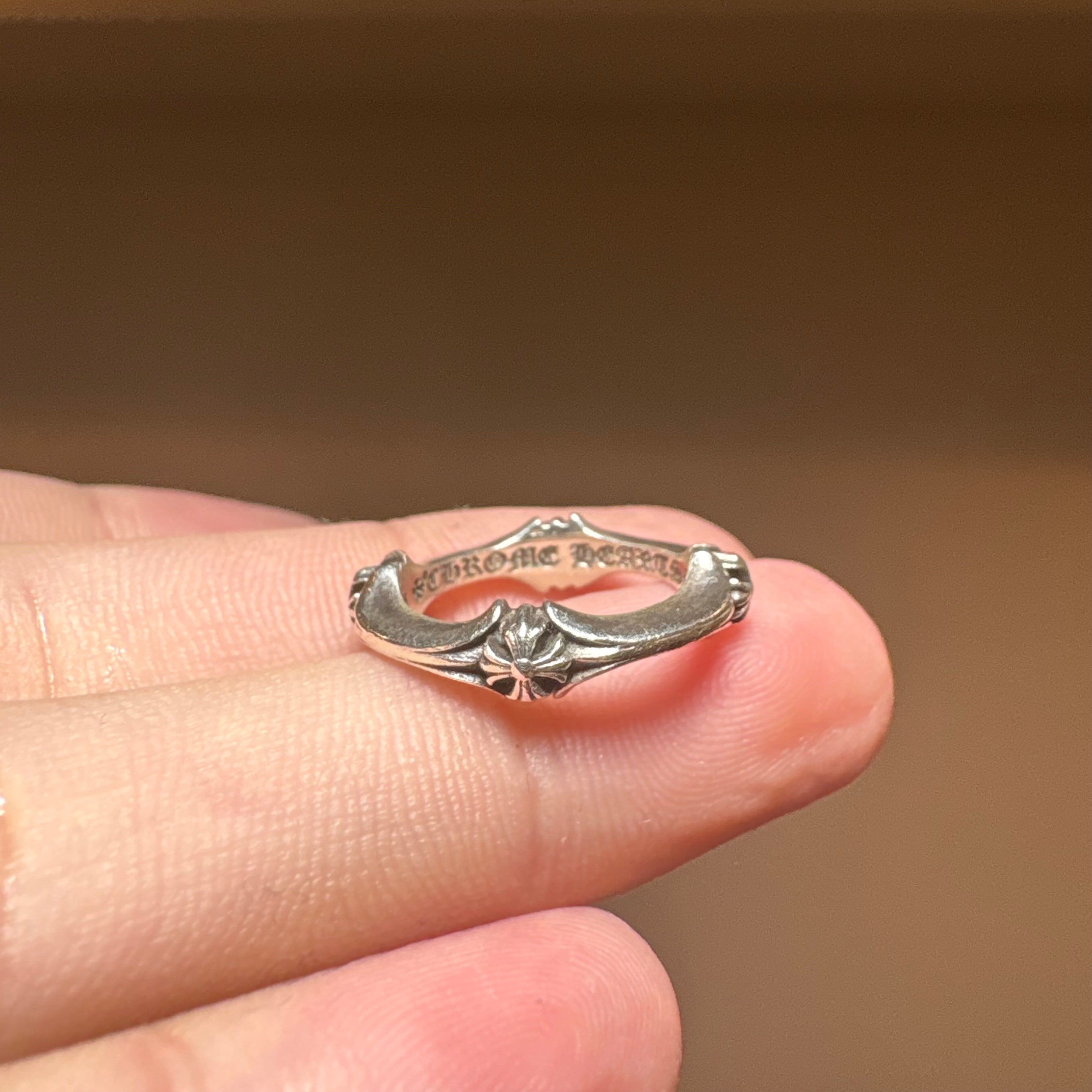 Chrome Hearts Plus & Bone Ring "Silver"