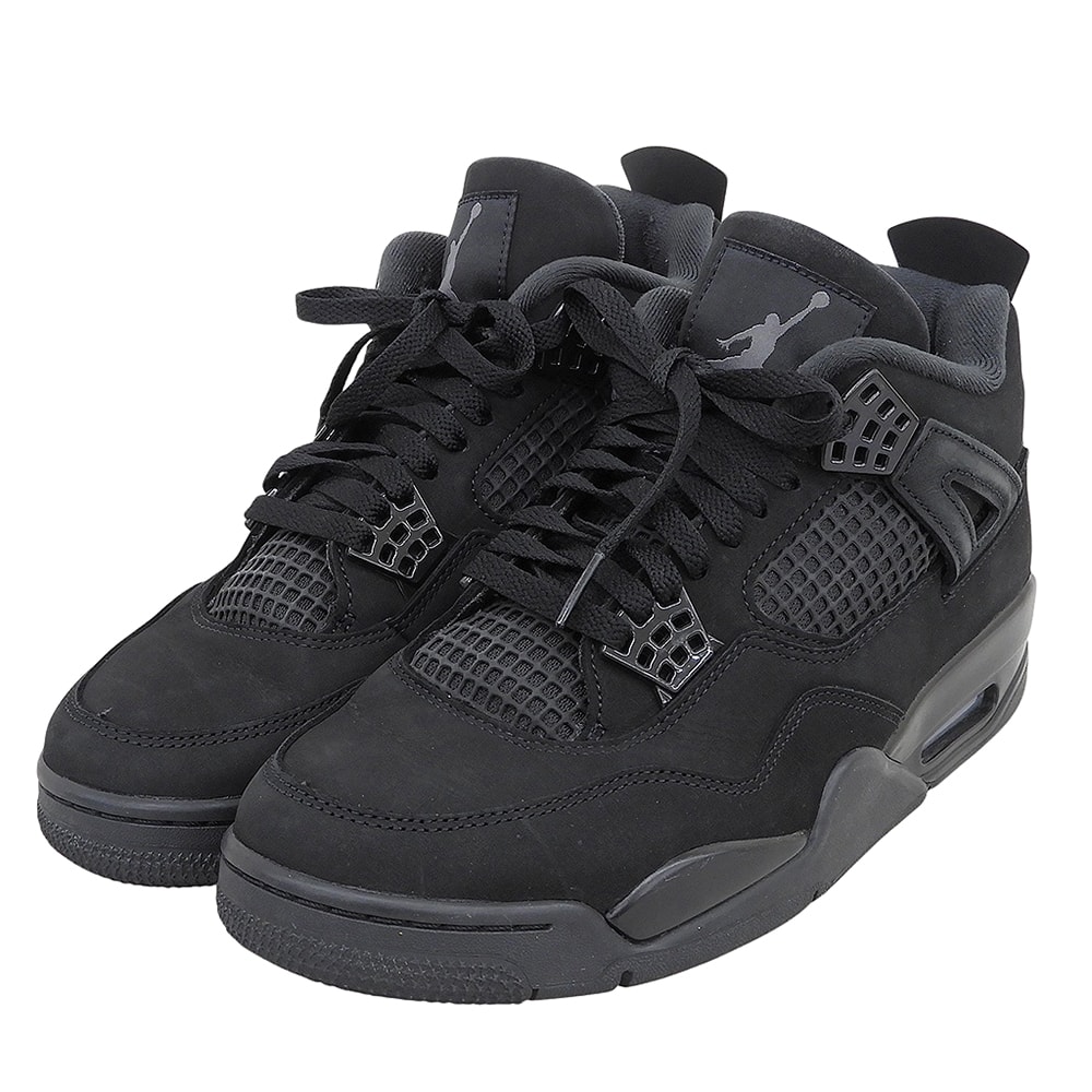 ナイキ 美品 AIR JORDAN4 RETRO ブラックキャット スエード スニーカー シューズ メンズ ブラック 27cm FV5029-010 9(US)