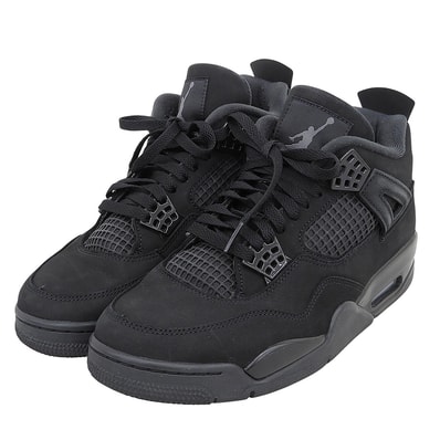 ナイキ 美品 AIR JORDAN4 RETRO ブラックキャット スエード スニーカー シューズ メンズ ブラック 27cm FV5029-010 9(US)