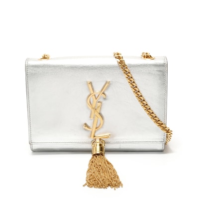 イヴ・サンローラン YSL タッセル YSL ロゴ ショルダーバッグ【中古】