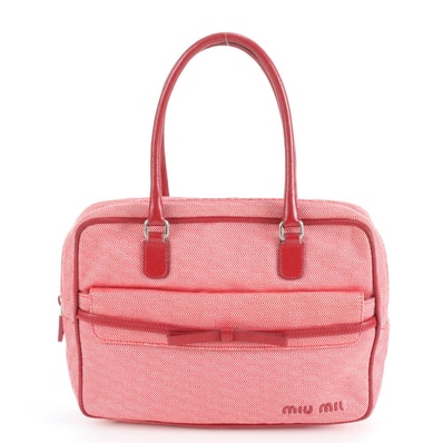 ■美品 ミュウミュウ アーカイブ リボン ミニ ボストンハンドバッグ