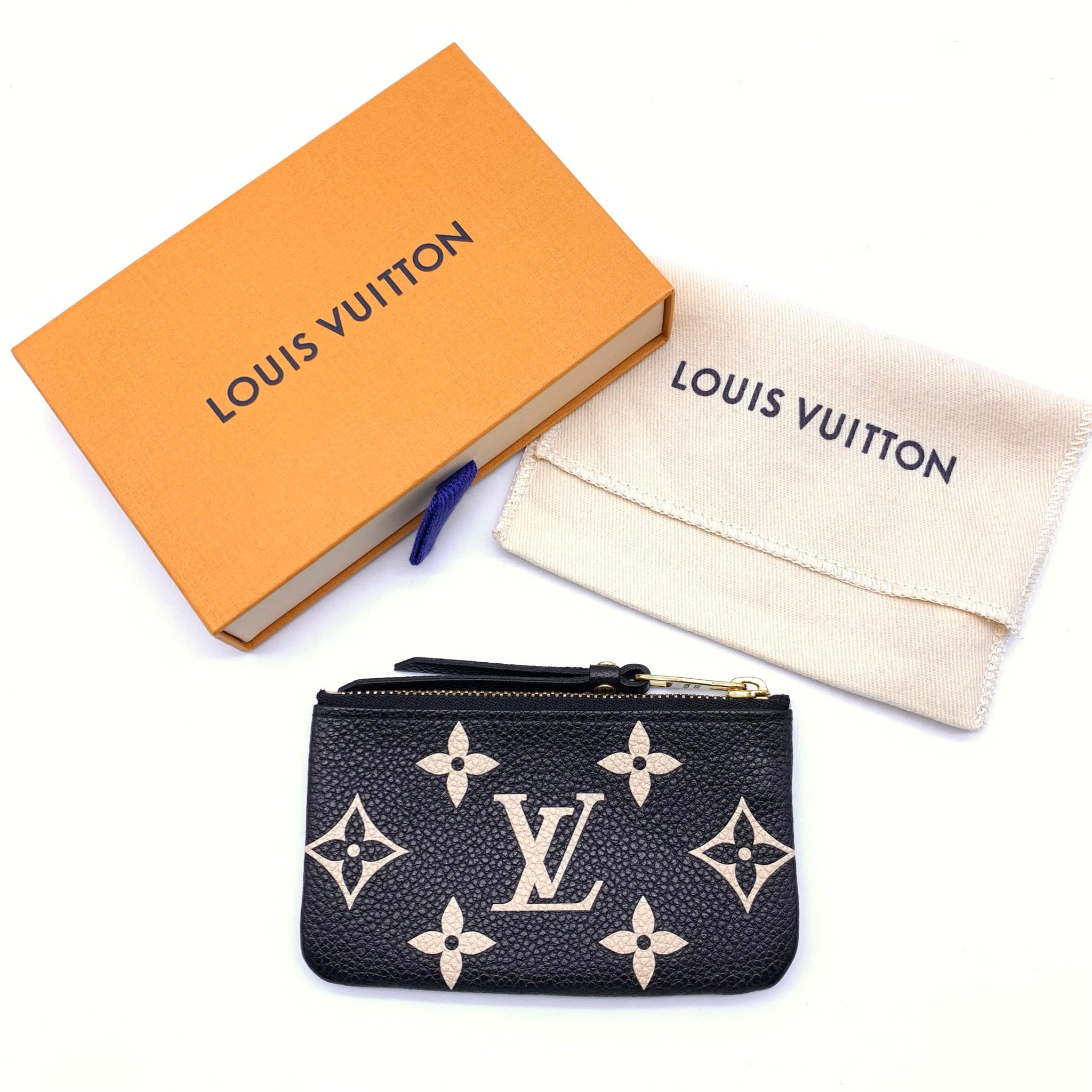 Louis Vuitton Key Pouch Monogram Empreinte Leather "Noir"